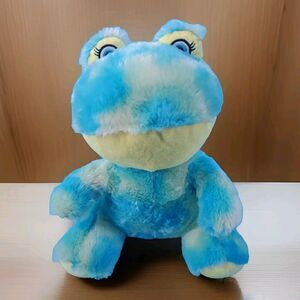 Plush Frog  Tie Dye Sewn Eyes Multicolor Stuffed Animal Appx 12" A&A Global